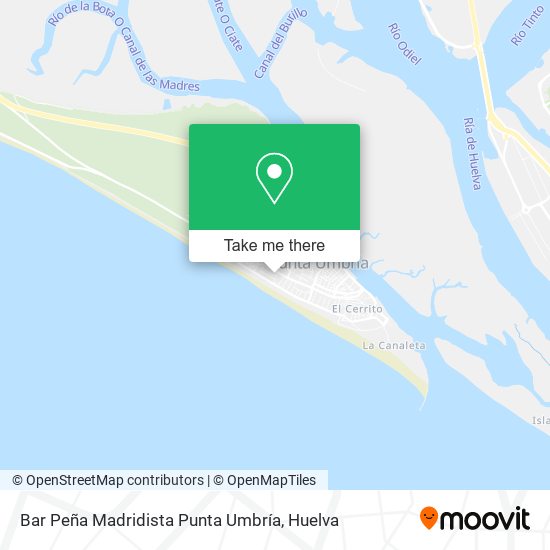 mapa Bar Peña Madridista Punta Umbría