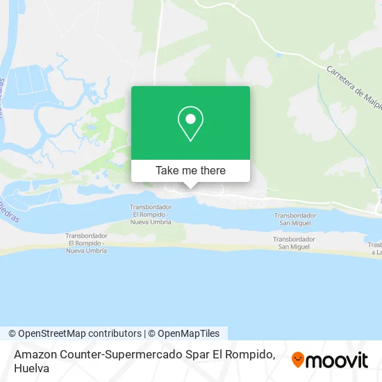Amazon Counter-Supermercado Spar El Rompido map