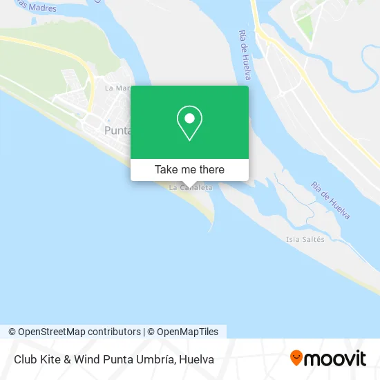 Club Kite & Wind Punta Umbría map