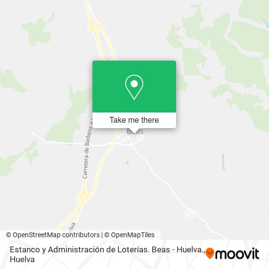 Estanco y Administración de Loterías. Beas - Huelva. map