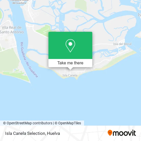 Isla Canela Selection map