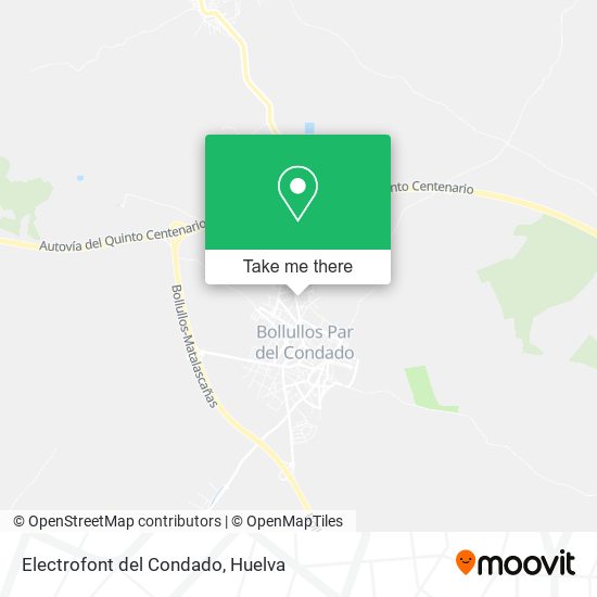 Electrofont del Condado map