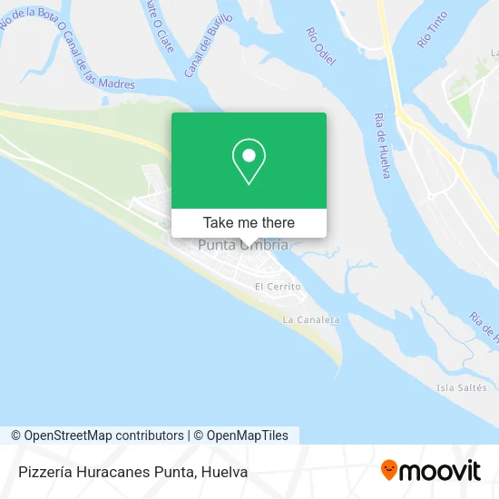 Pizzería Huracanes Punta map