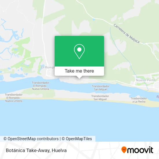 Botánica Take-Away map