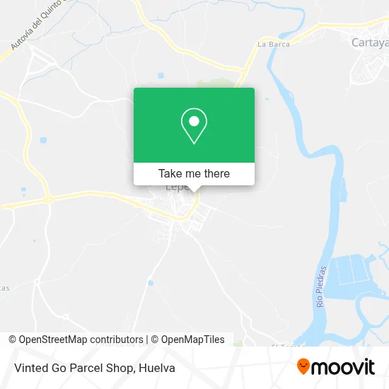 Vinted Go Parcel Shop map