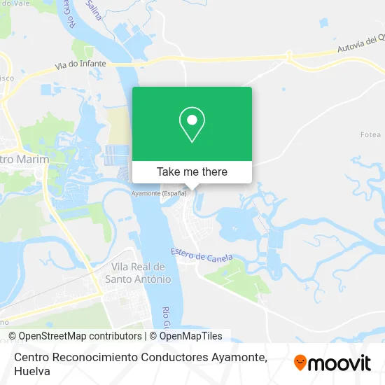 Centro Reconocimiento Conductores Ayamonte map