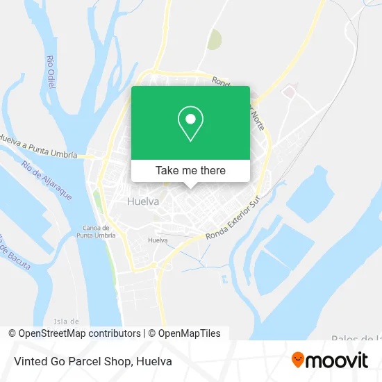 Vinted Go Parcel Shop map