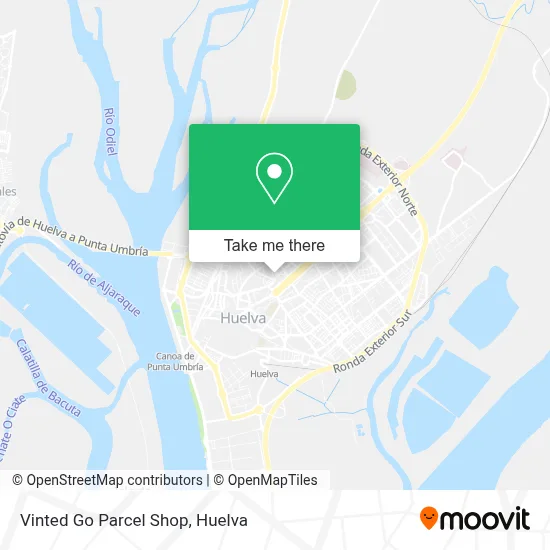 Vinted Go Parcel Shop map