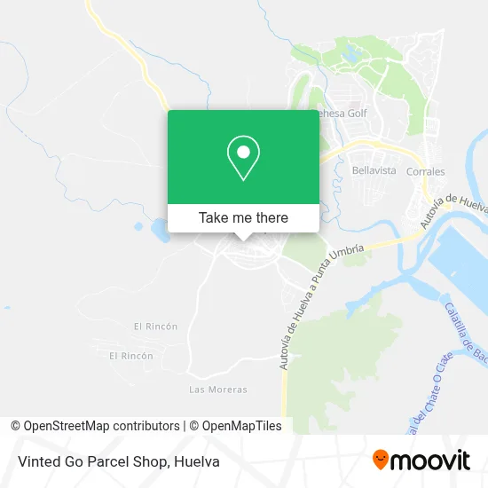 Vinted Go Parcel Shop map