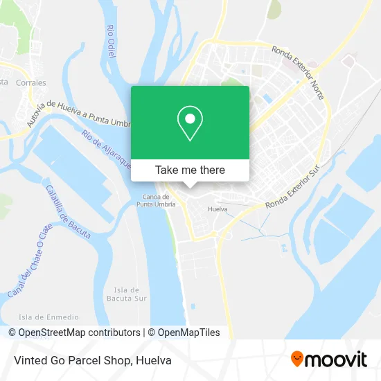 Vinted Go Parcel Shop map