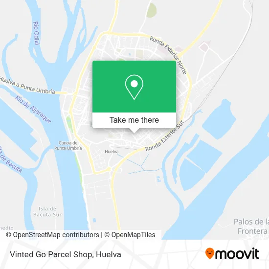 Vinted Go Parcel Shop map