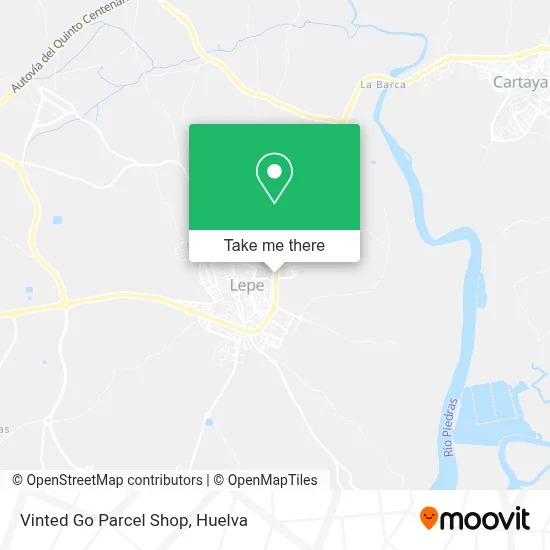 Vinted Go Parcel Shop map