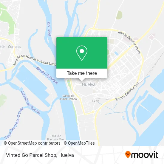 Vinted Go Parcel Shop map