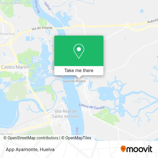 App Ayamonte map