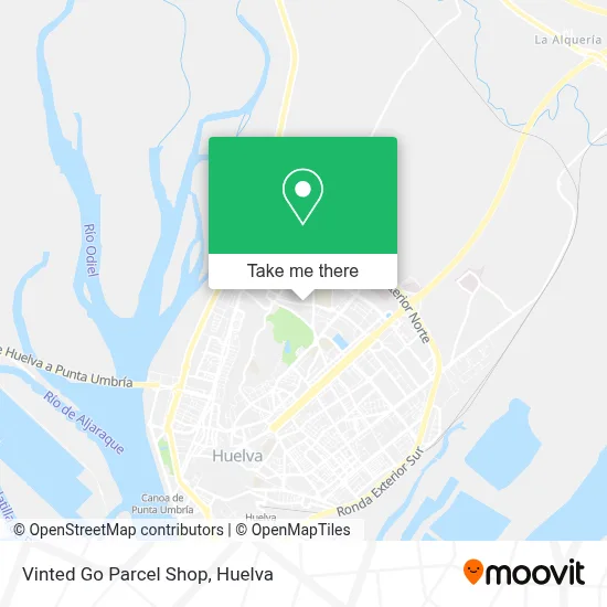 Vinted Go Parcel Shop map
