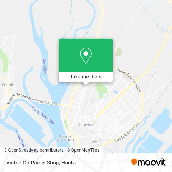 Vinted Go Parcel Shop map