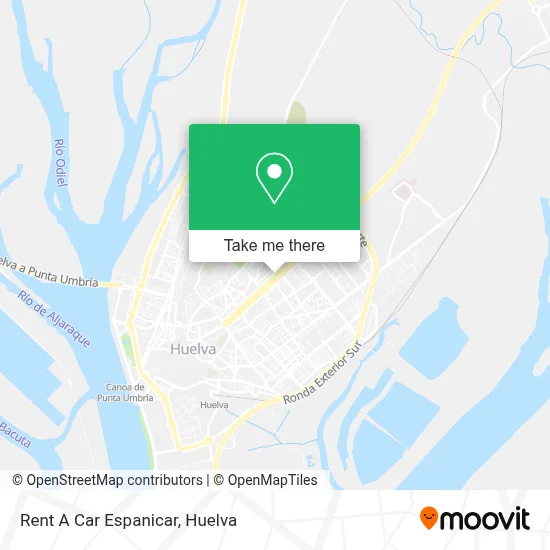 Rent A Car Espanicar map