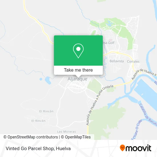 Vinted Go Parcel Shop map