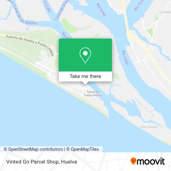 Vinted Go Parcel Shop map