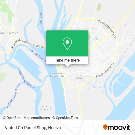 Vinted Go Parcel Shop map
