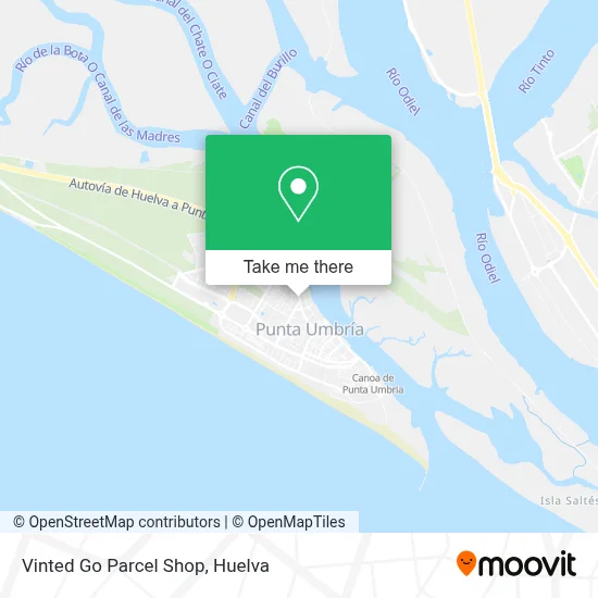 Vinted Go Parcel Shop map