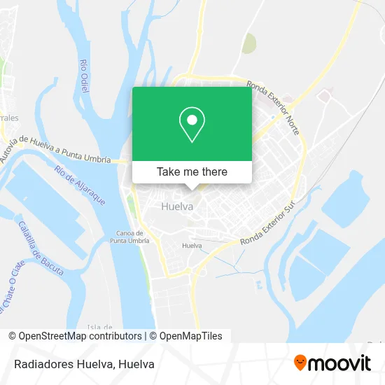Radiadores Huelva map