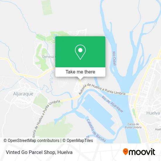 Vinted Go Parcel Shop map