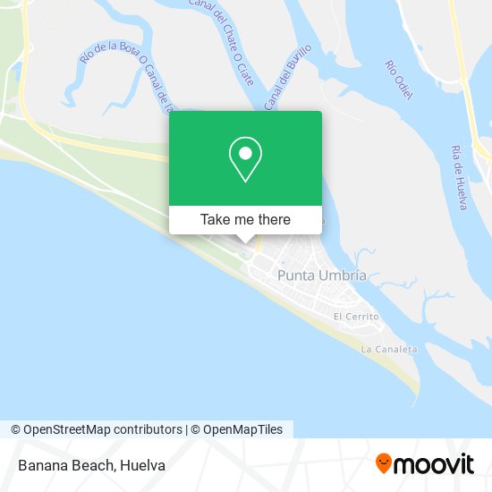 mapa Banana Beach