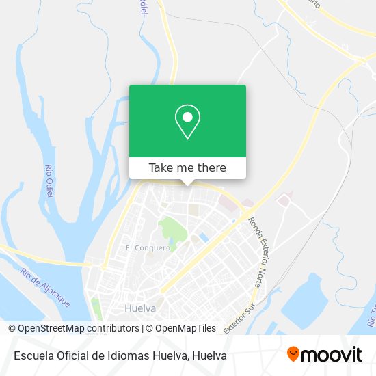 mapa Escuela Oficial de Idiomas Huelva