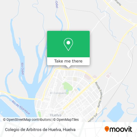 mapa Colegio de Arbitros de Huelva