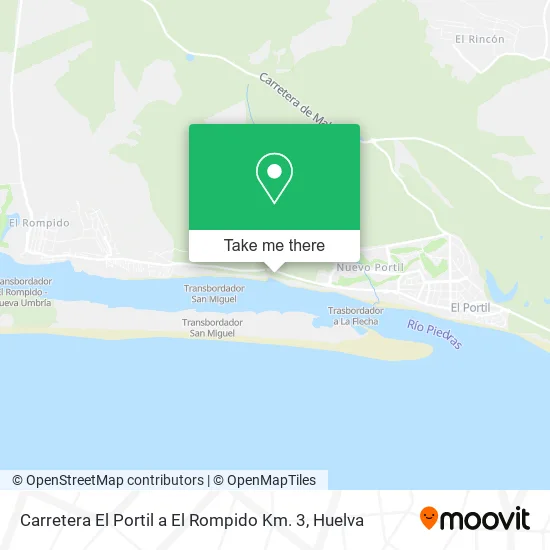 Carretera El Portil a El Rompido Km. 3 map