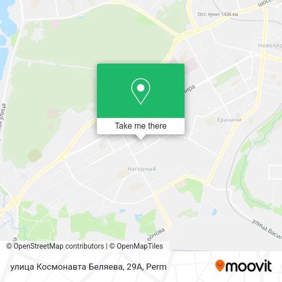 улица Космонавта Беляева, 29А map