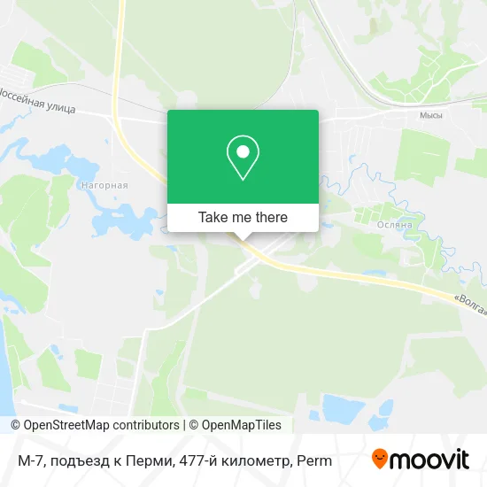 М-7, подъезд к Перми, 477-й километр map