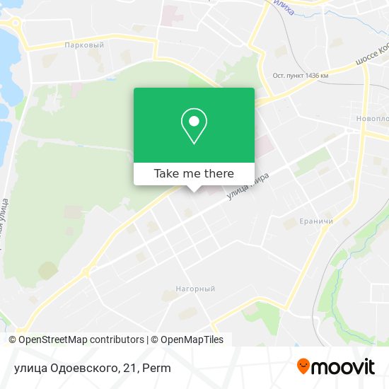 улица Одоевского, 21 map
