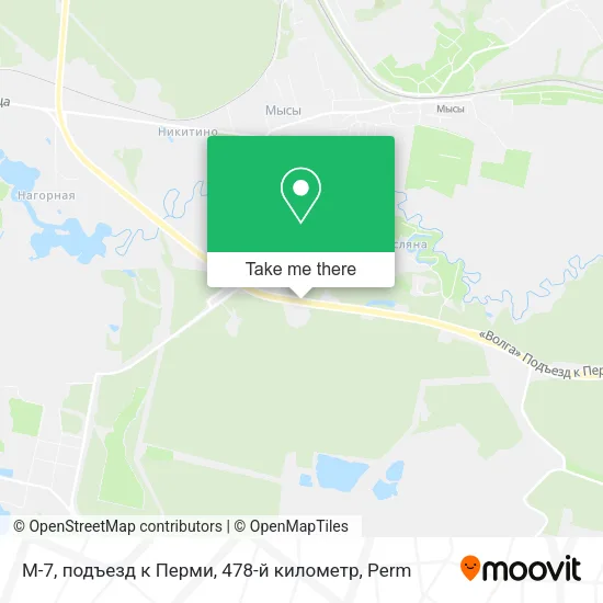 М-7, подъезд к Перми, 478-й километр map