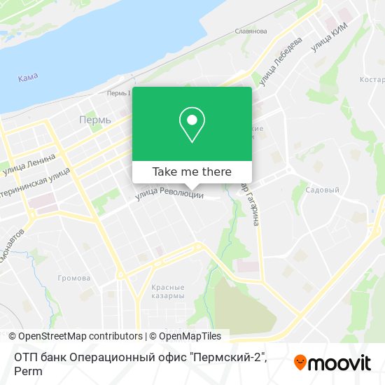 ОТП банк Операционный офис "Пермский-2" map