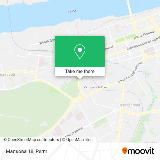 Малкова 18 map