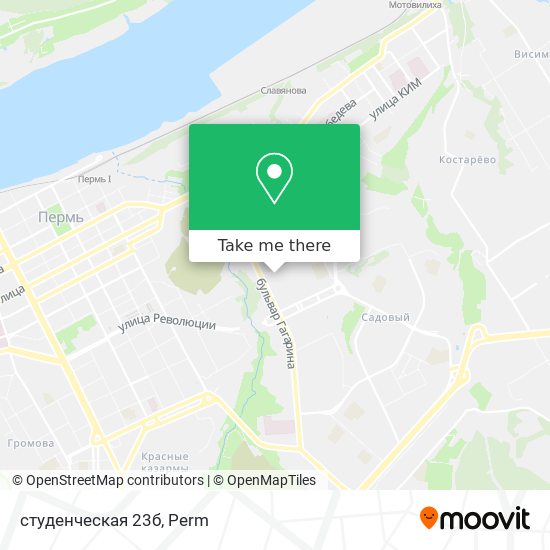 студенческая 23б map