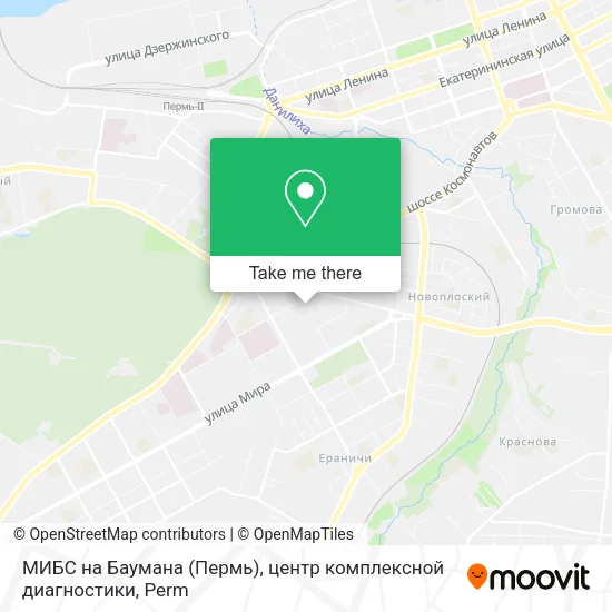 МИБС на Баумана (Пермь), центр комплексной диагностики map