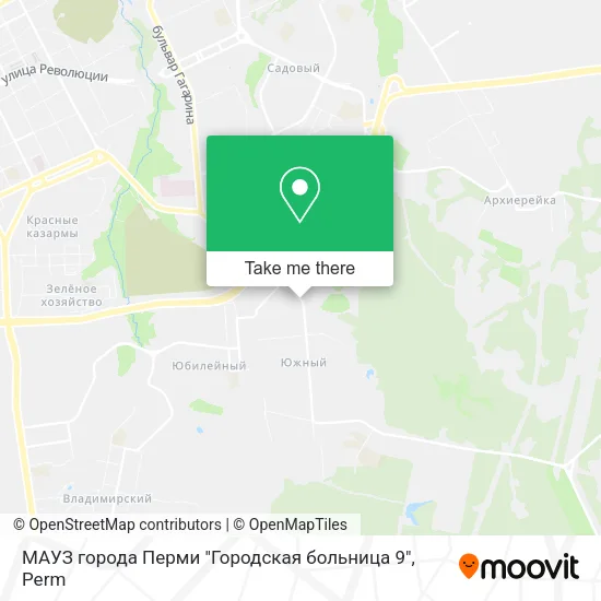 МАУЗ города Перми "Городская больница 9" map
