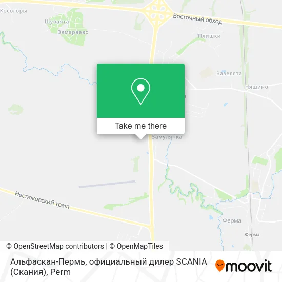 Альфаскан-Пермь, официальный дилер SCANIA (Скания) map