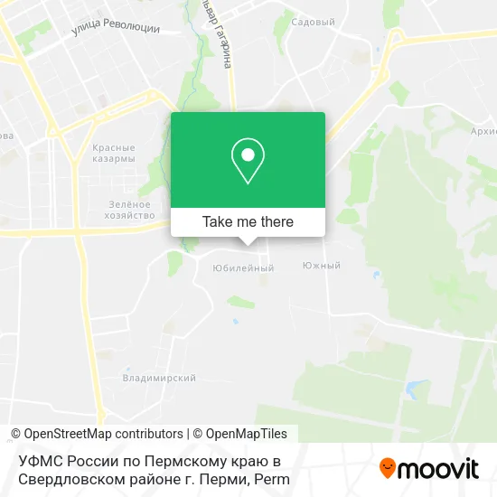УФМС России по Пермскому краю в Свердловском районе г. Перми map