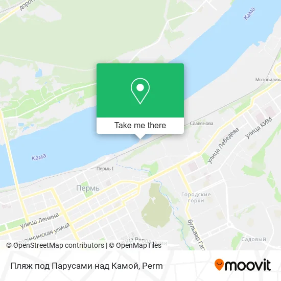 Пляж под Парусами над Камой map