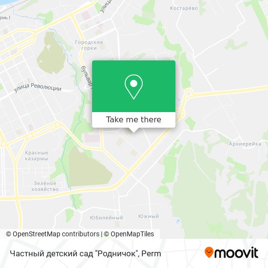 Частный детский сад "Родничок" map
