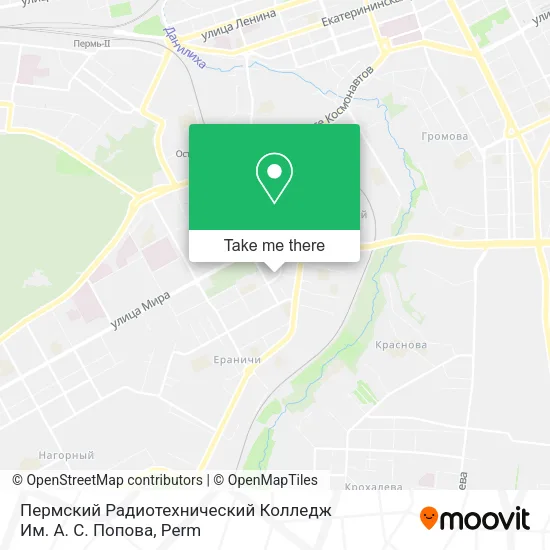 Пермский Радиотехнический Колледж Им. А. С. Попова map