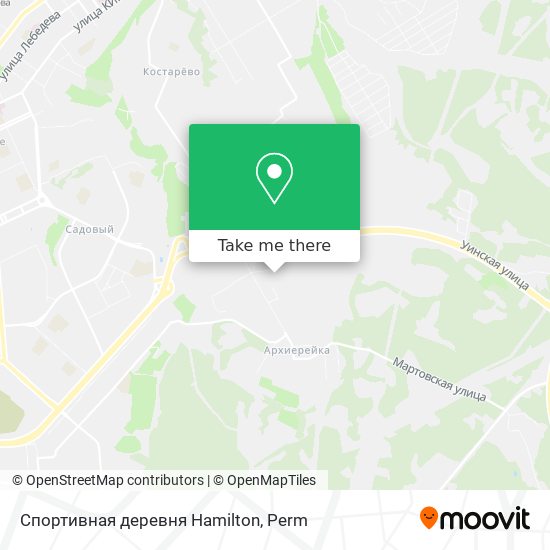 Спортивная деревня Hamilton map