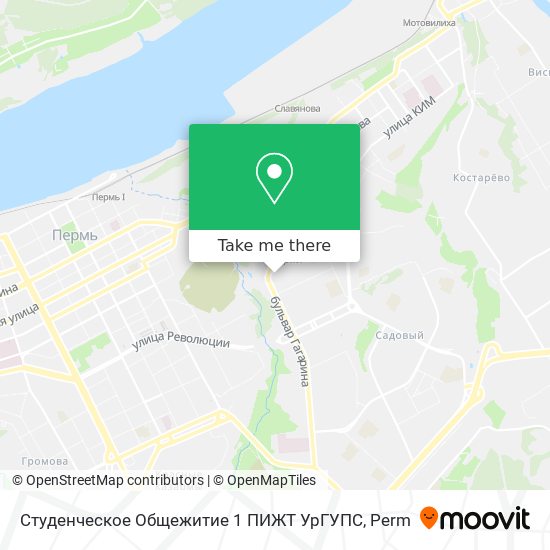 Студенческое Общежитие 1 ПИЖТ УрГУПС map
