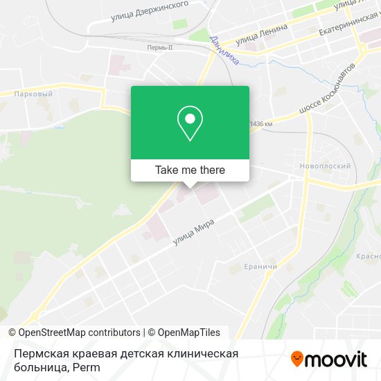 Пермская краевая детская клиническая больница map
