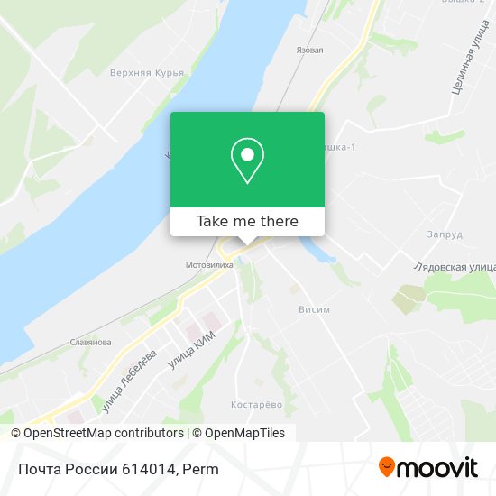 Почта России 614014 map