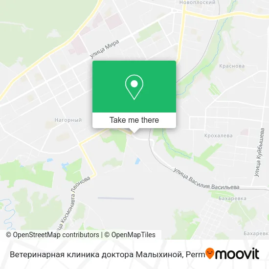 Ветеринарная клиника доктора Малыхиной map